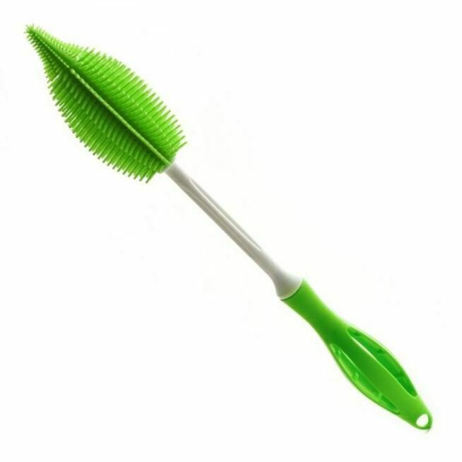 Norpro 14&#x22; Long Silicone Bottle Brush - Great for Cleaning Travel Cups and Baby Bottles