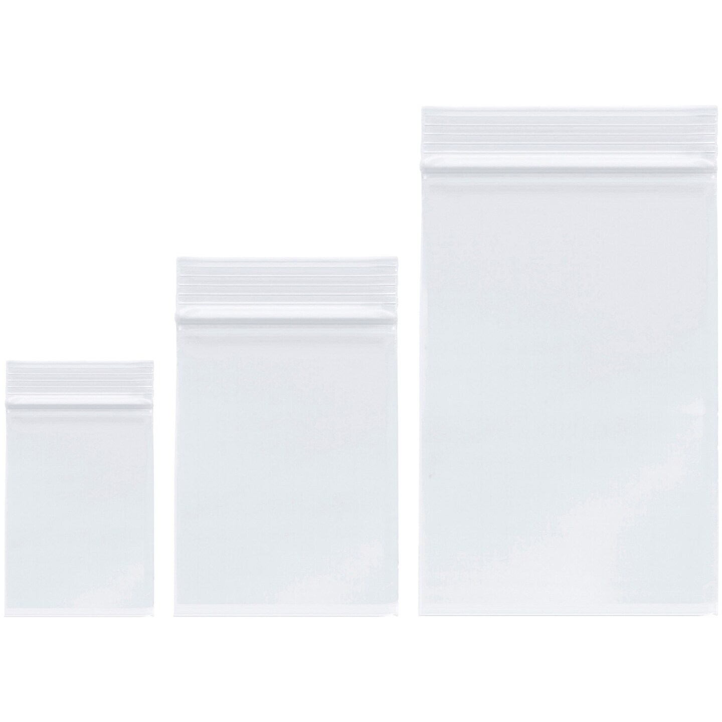 Plymor Heavy Duty Plastic Reclosable Zipper Bags, 4 Mil Variety Pack