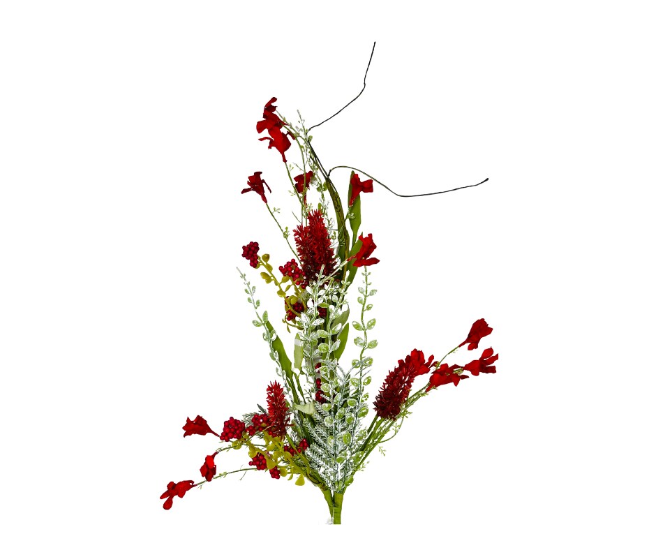 24H" Paper Flower Eva Leaf Berry Bush - Elegant Artificial Greenery in Your Choice of Colors