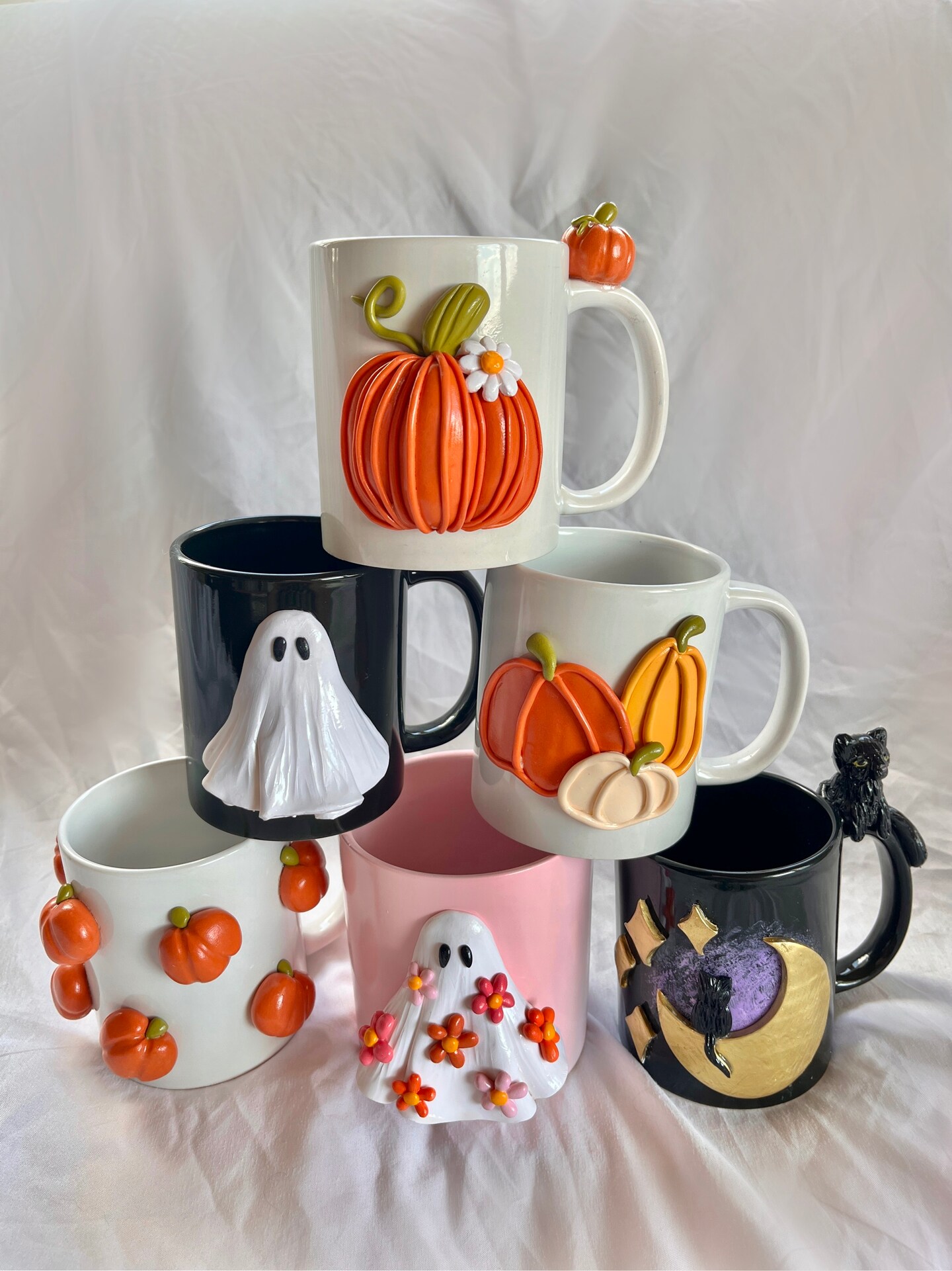 Newest Vintage Halloween Candy Corn Pumpkin Glass Mug