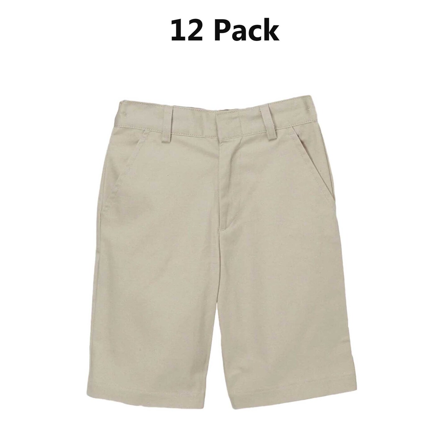 Boy Khaki Uniform Shorts with Adjustable Waist