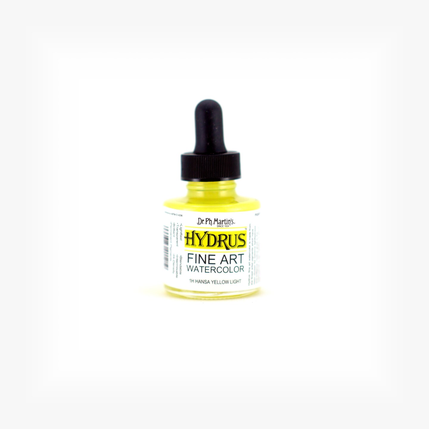 Dr. Ph. Martin's® Hydrus Fine Art Watercolor, 1.0 US fl oz, Hansa Yellow Light (1H)