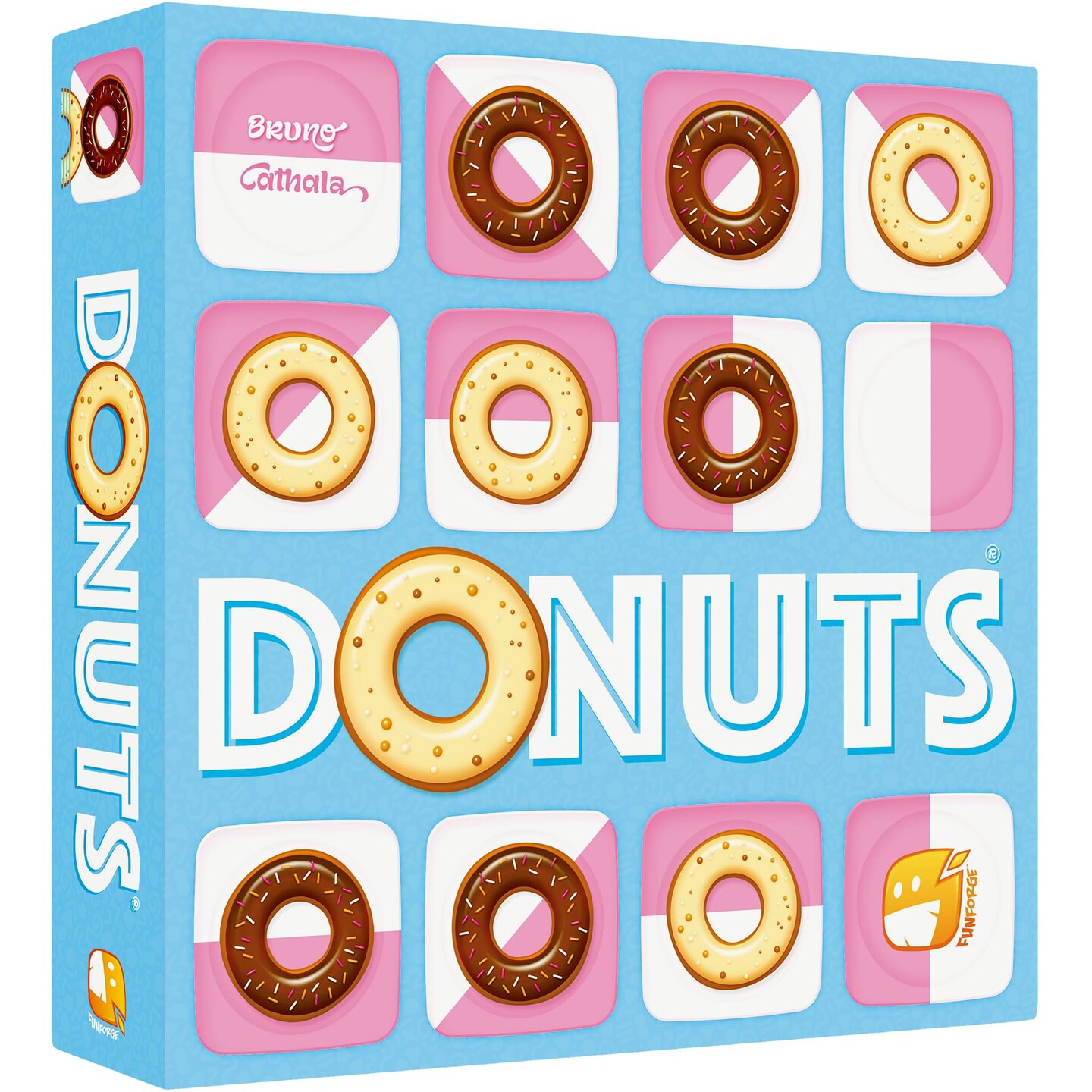 Funforge: Donuts - The Tasty &#x26; Tactical Clash For 2 Players, Placement Board Game, Abstract Adult &#x26; Family Game, Ages 8+, 10-15 Min