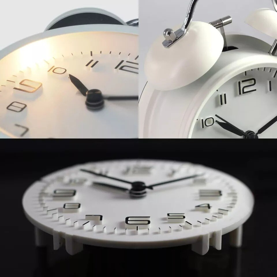 Non-Ticking Twin Bell Alarm Clock Backlight Function