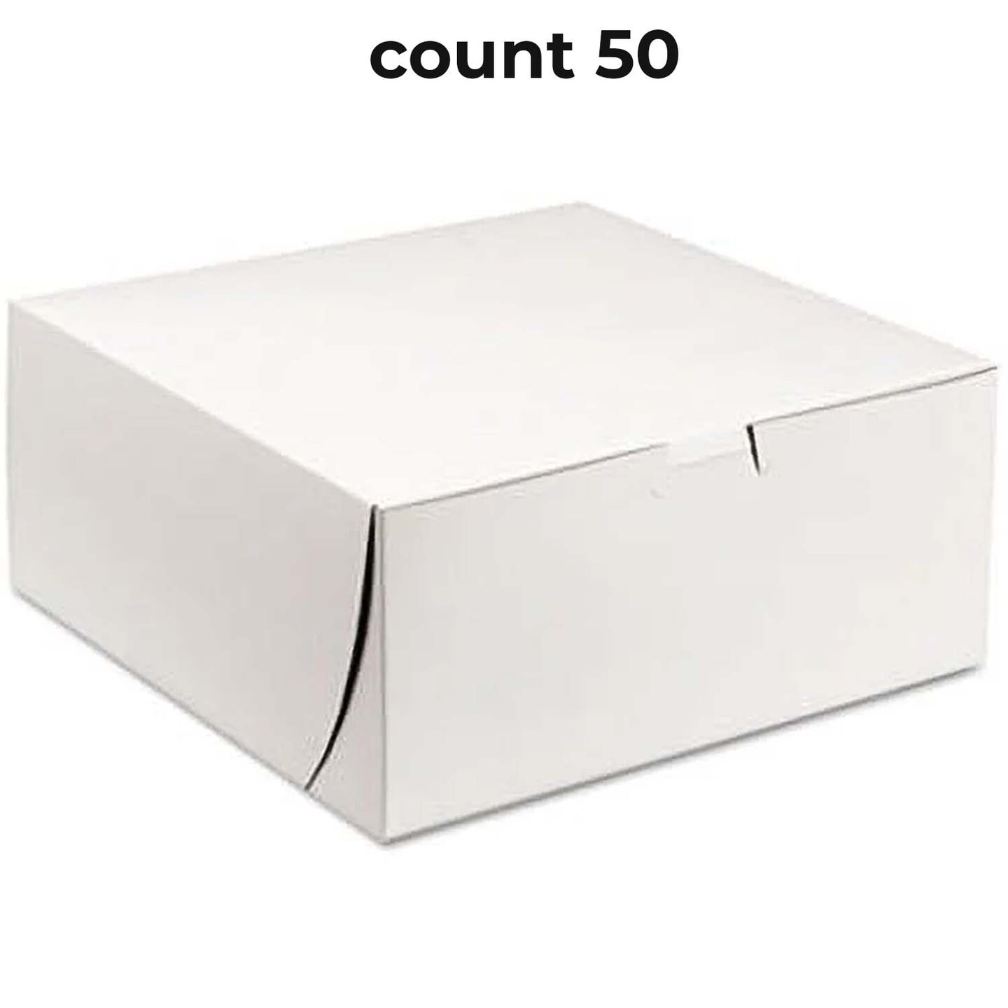 Cake Box 8&#x22;X8&#x22;X4&#x22; White