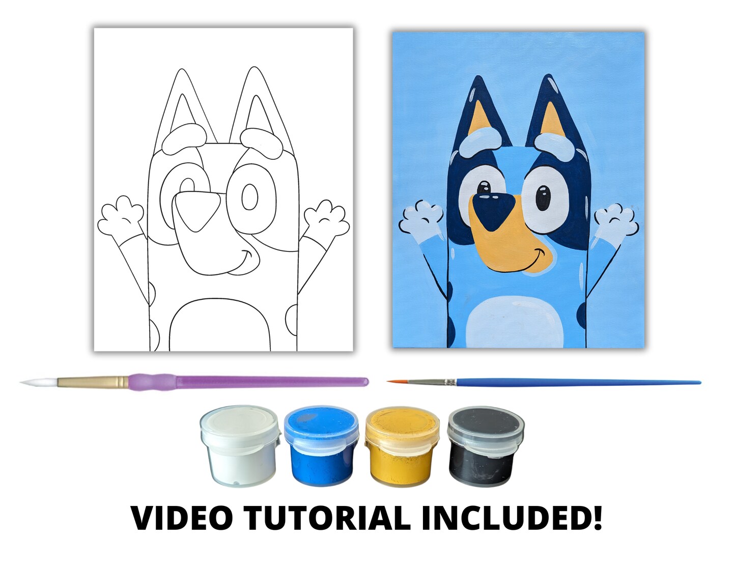 Bluey Heeler Family Arts & Crafts Kit - 18 Creative Activities For Kids 3+