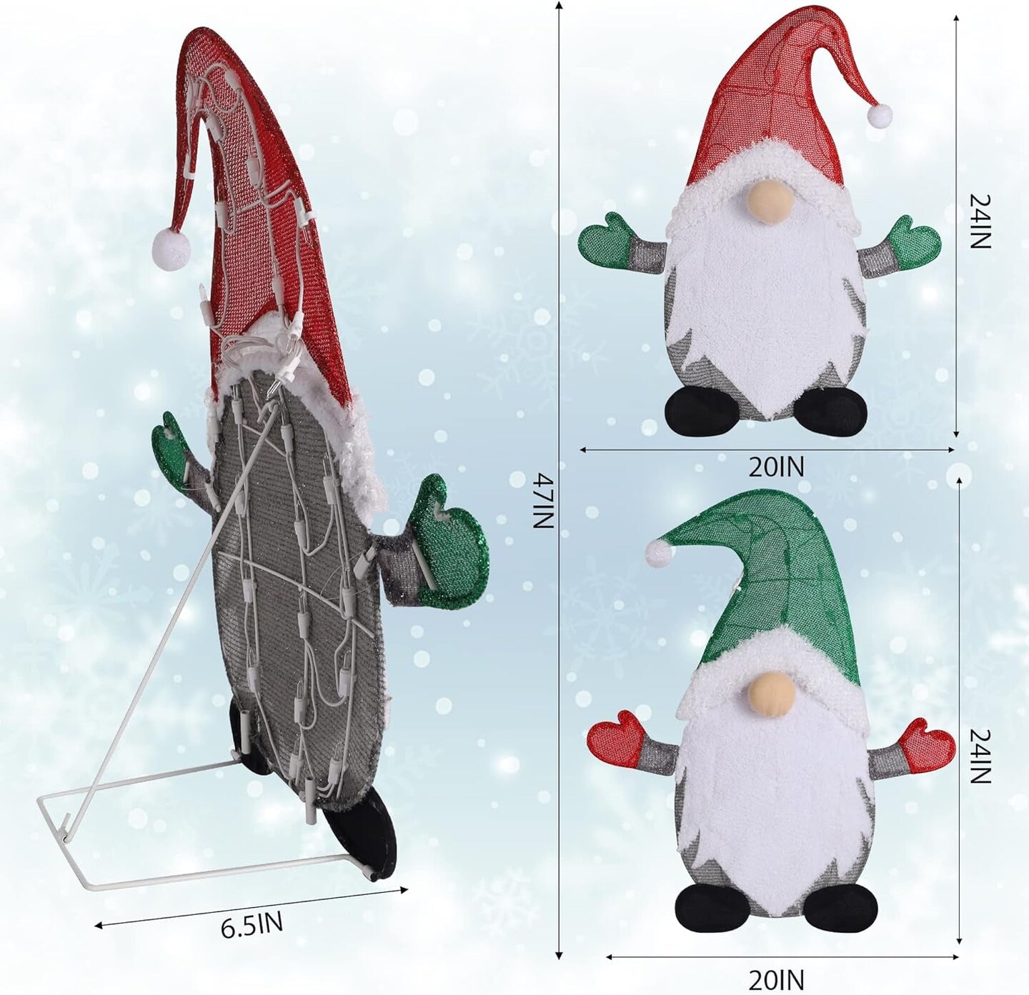 2 Lighted Christmas Tinsel