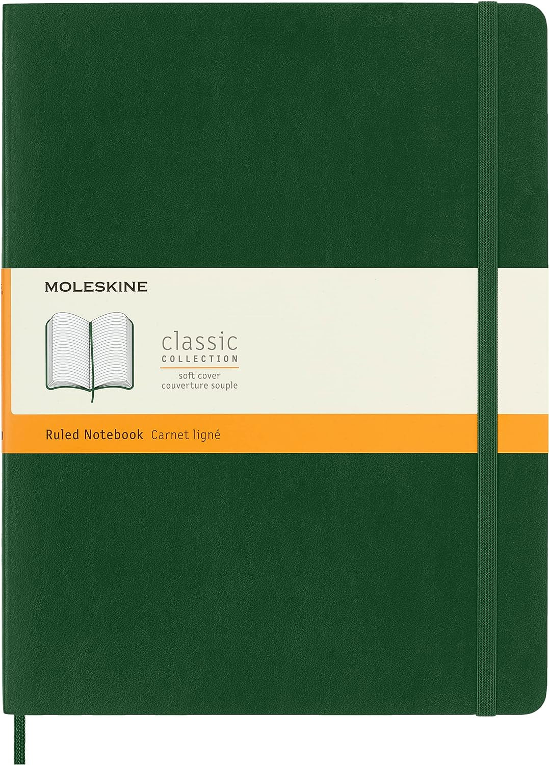 Classic Notebook, Soft Cover, XL (7.5" X 9.5") Ruled/Lined, Myrtle Green, 192 Pages
