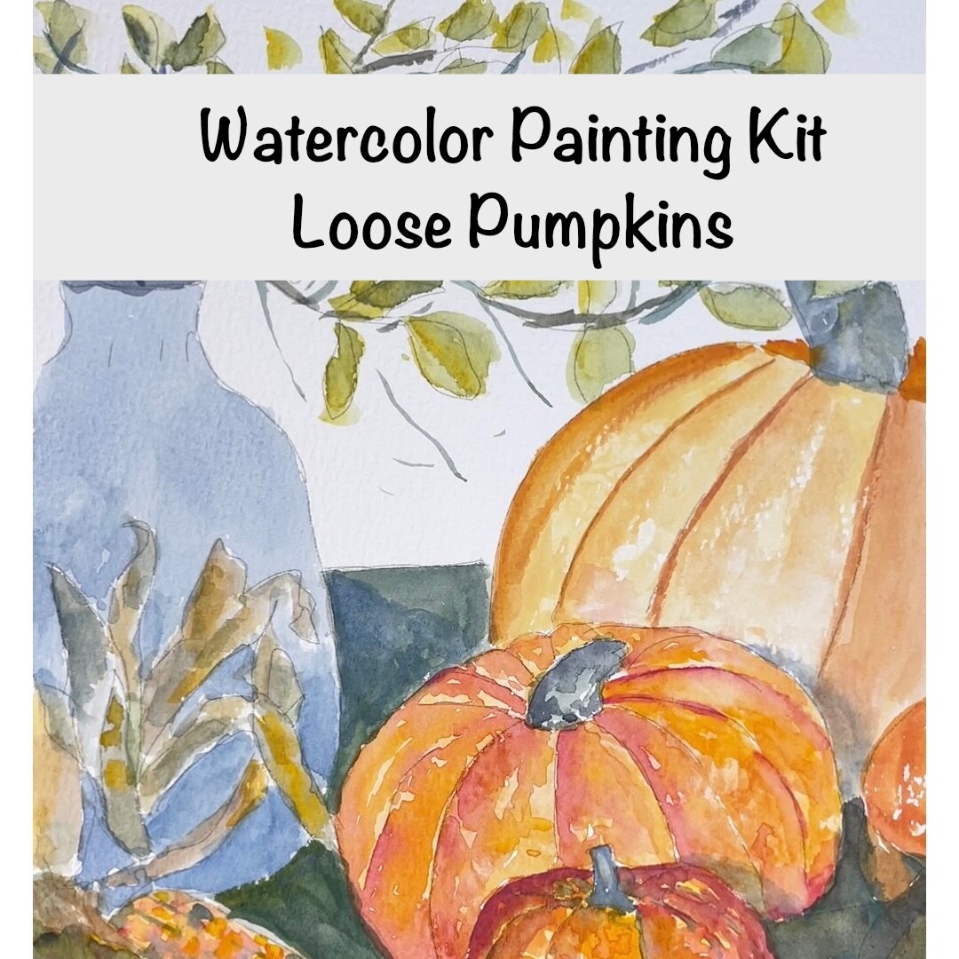 Watercolor Painting Kit Loose Pumpkins Fun Activity For Teens and