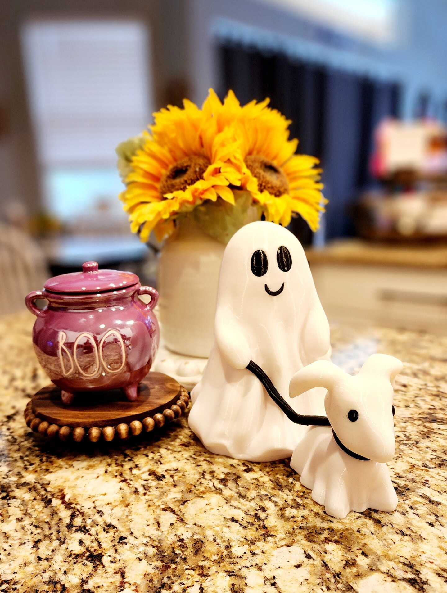 Ghost Walking Gh Dog, 3D Printed Ghosts, Halloween Ghosts