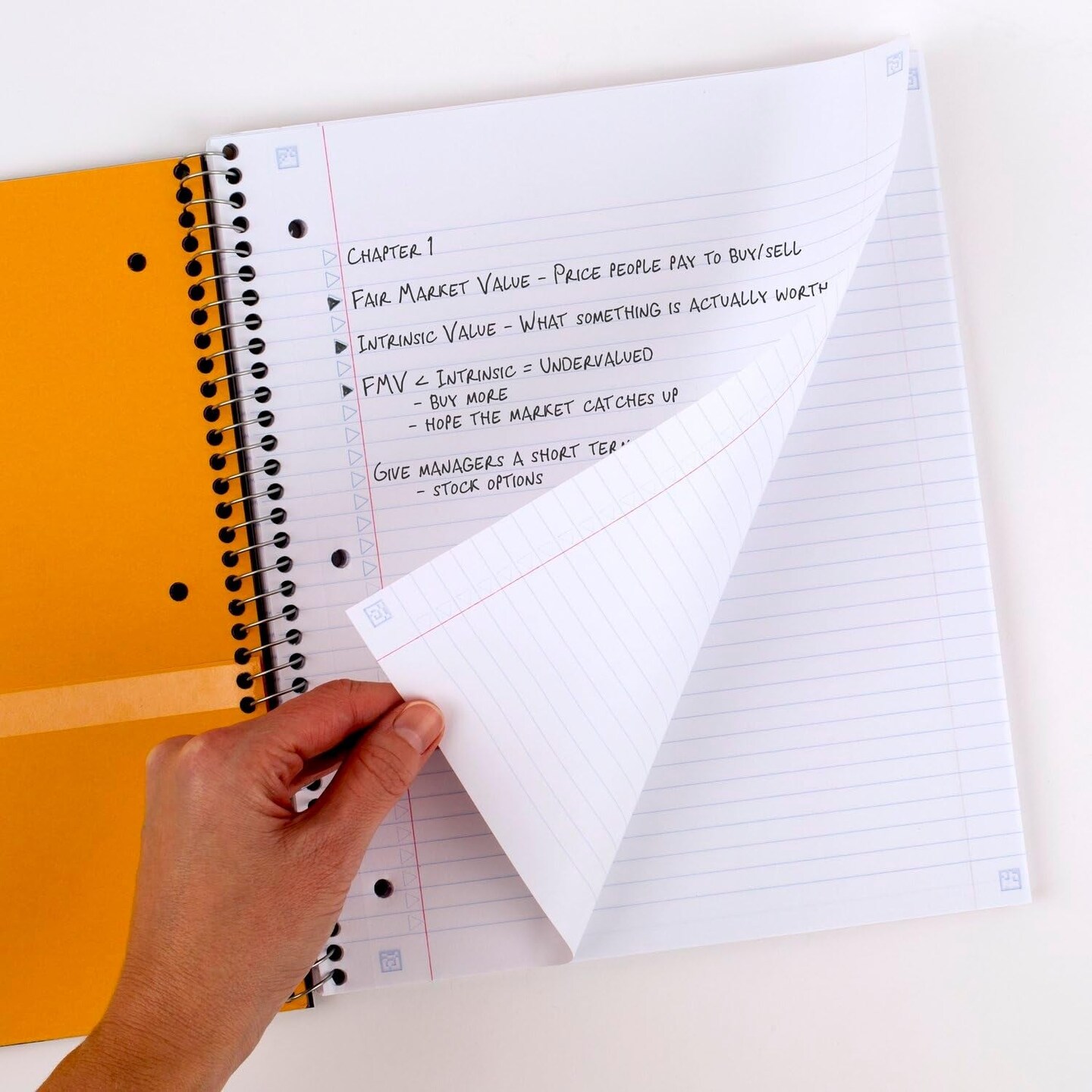 Spiral Notebook + Study App, 6 Pack, 1 Subject, College Ruled Paper, 8-1/2&#x22; X 11&#x22;, 100 Sheets, Fights Ink Bleed, Water Resistant Cover, Black, Red, Blue, Green, White, Purple (38052)