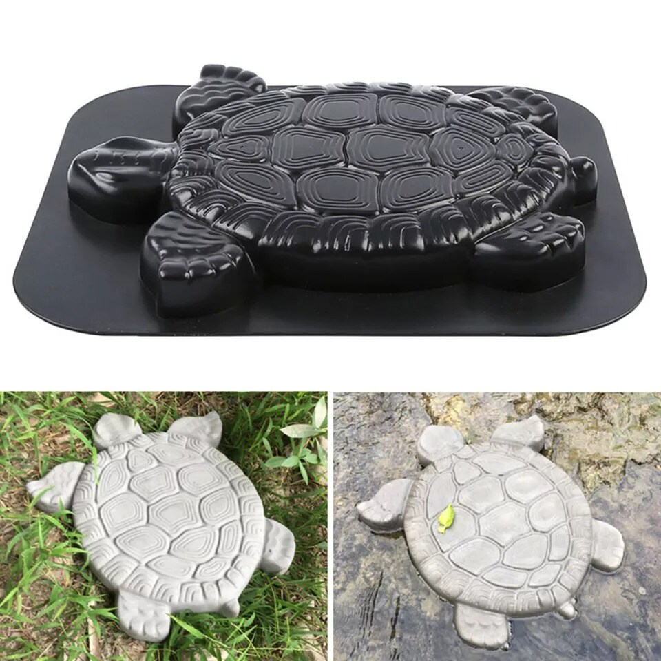 Turtle Stepping Stone Mold Concrete Cement Mould Garden Path Lawn Paver Mold