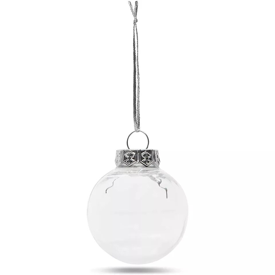 36 Pack Mini Clear Fillable Christmas Ornaments for Crafts, Holiday Decor, 2 In