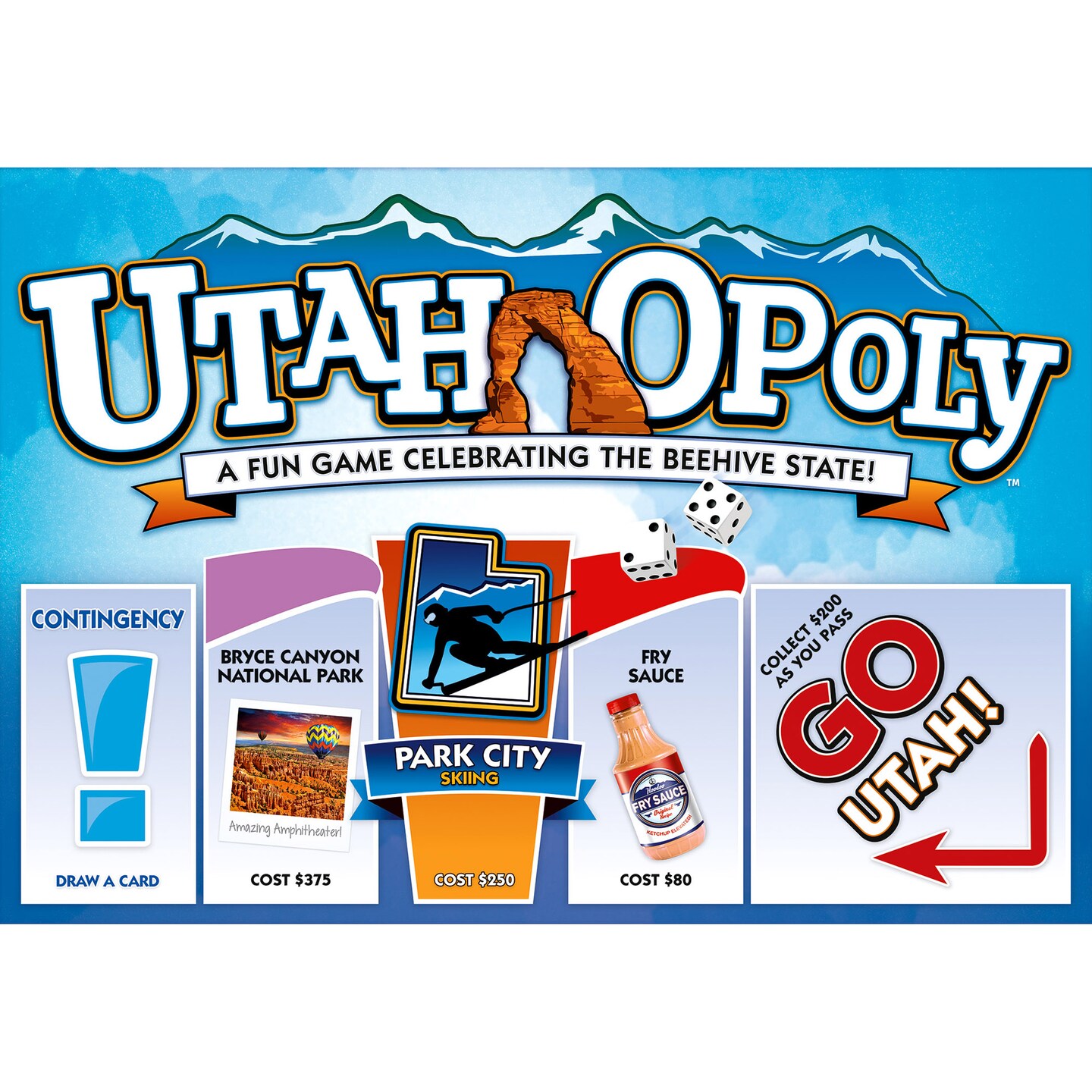 Late For The Sky: Utah-Opoly Monopoly Board Game