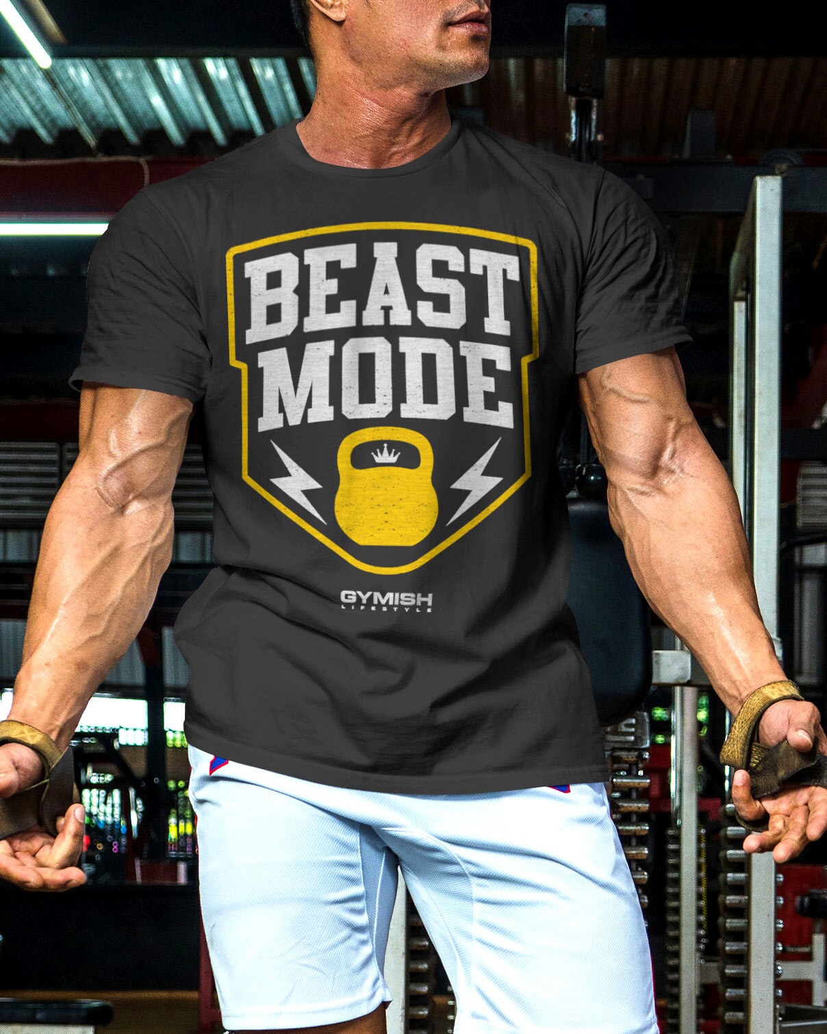 007. Beast Mode Funny Motivational Workout Gym T-Shirt for Men - image54