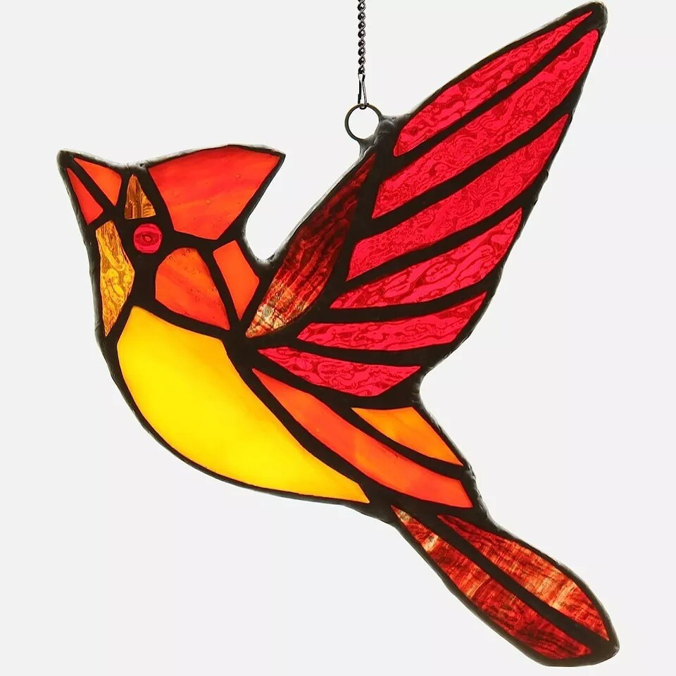 Hummingbird Stained Glass Birds Window Hangings, Stained Glass Decoration