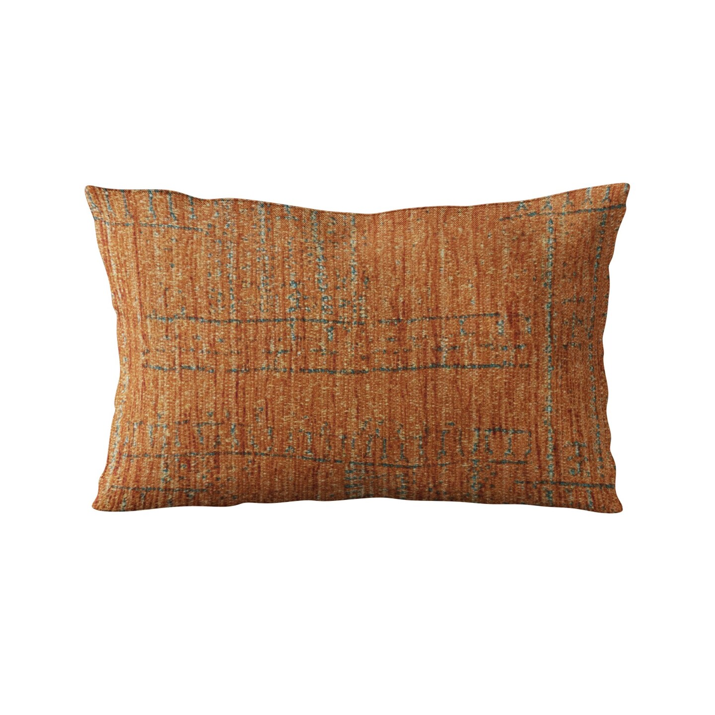 Edge Collections - Double sided 20" x 20" - Orange - Geometric Luxury Throw Pillow for Trendy Interiors - 1 Piece