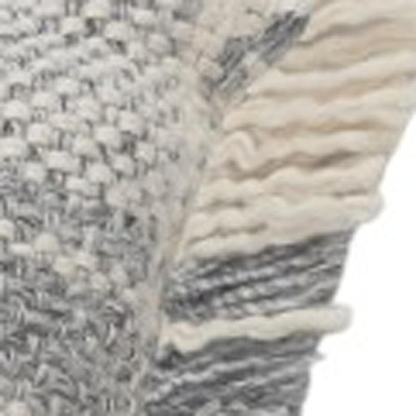 Edge Collections - 20-inch h x 20-inch w x 4-inch d - Gray - Fringed Plaid Throw Pillows for Home Decor - 2 Pieces