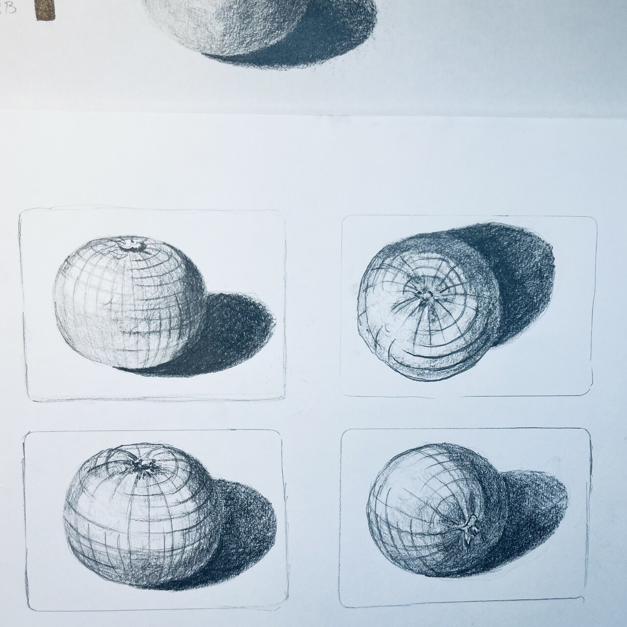 Art in August | Graphite Drawing & Rendering Forms