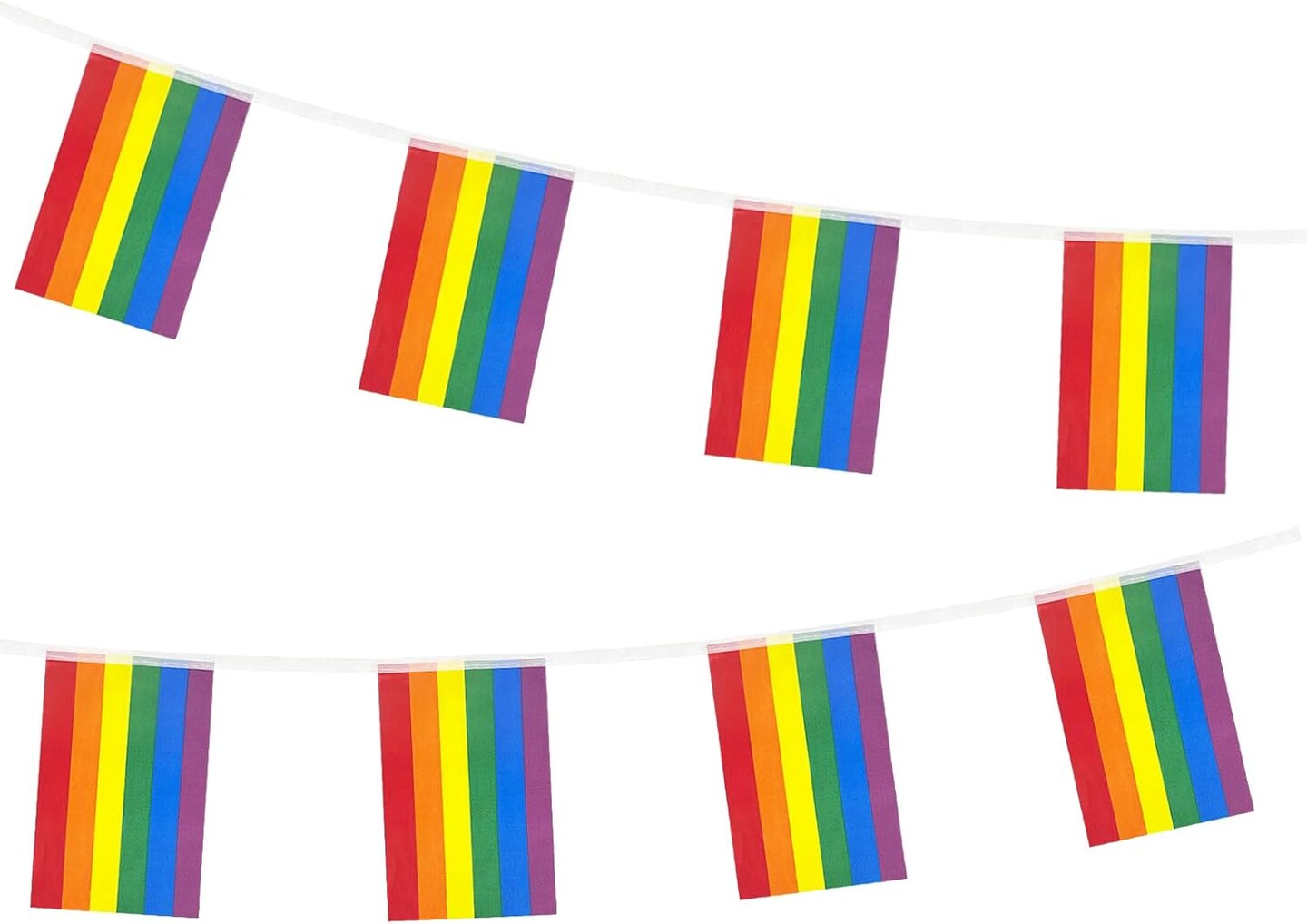 32.8ft Rainbow Pride Flags Banner, Rainbow String Bunting Flag Rainbow Garland Pride Decorations LGBTQ Gay Pride Accessories for Pride Month Home Office Birthday Party