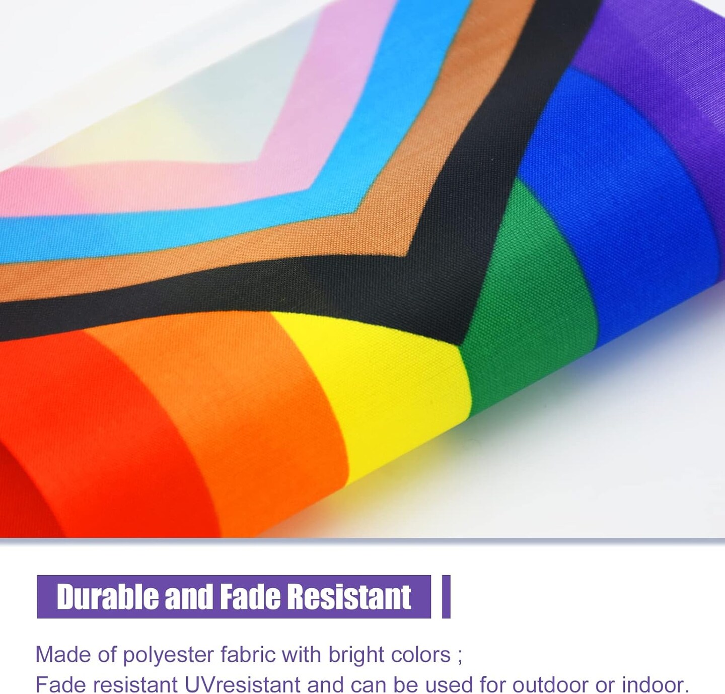 32.8ft 38 Pcs Progress Pride Pennant Flags Banner,Gay LGBTQ Rainbow Pride Banner Flag, Colorful Stripes Bunting Banner for Pride Decorations, Pride Month, Party, Restaurants, Garden Decor