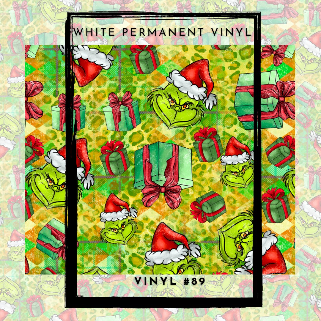 #89 Mean Green Classic Christmas  12x12 Pattern Vinyl