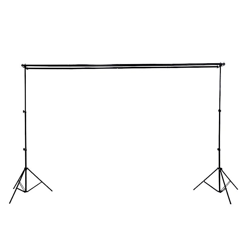 8x10 ft Black Triple Crossbar Adjustable Photo Backdrop Stand Party Supplies