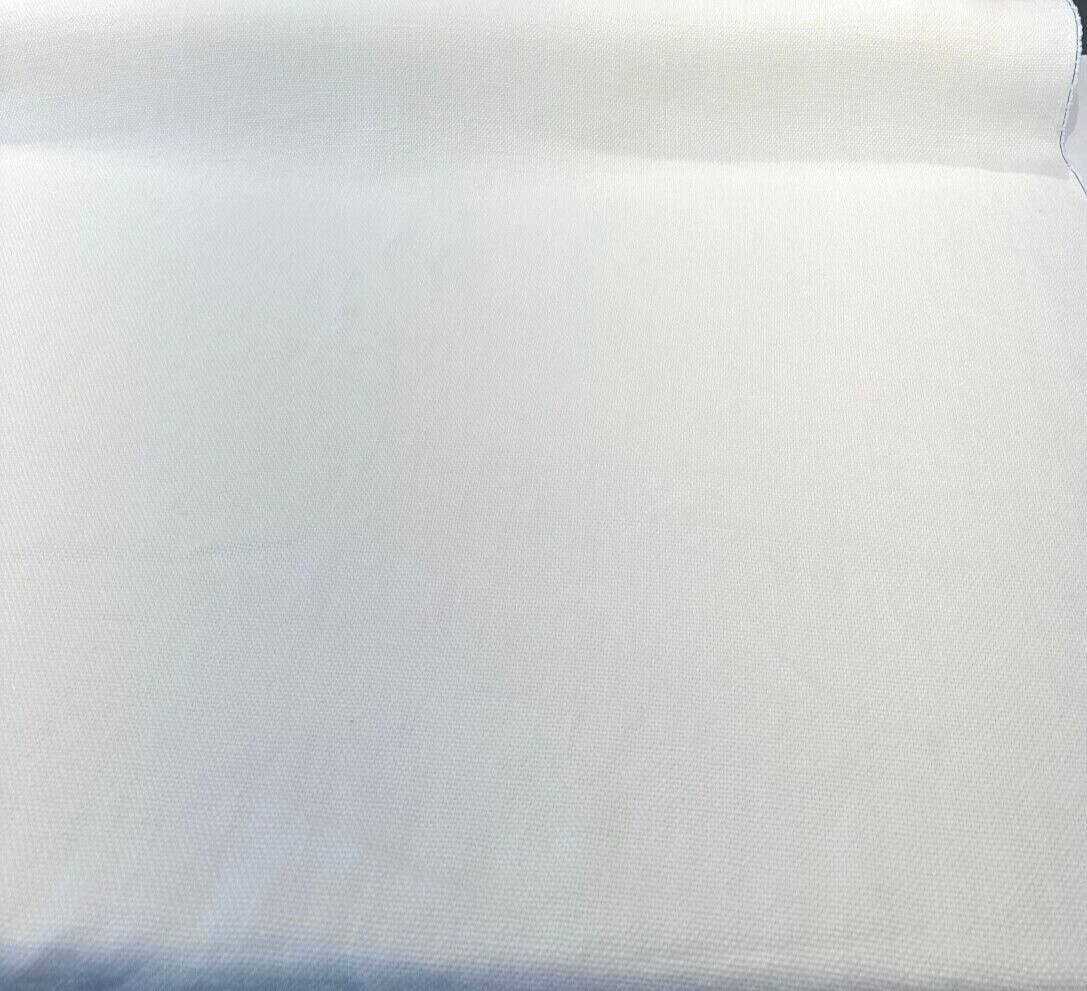 1 Yard White Washed Heavy Irish Linen Upholstery Fabric Durable 53 Inches Wide