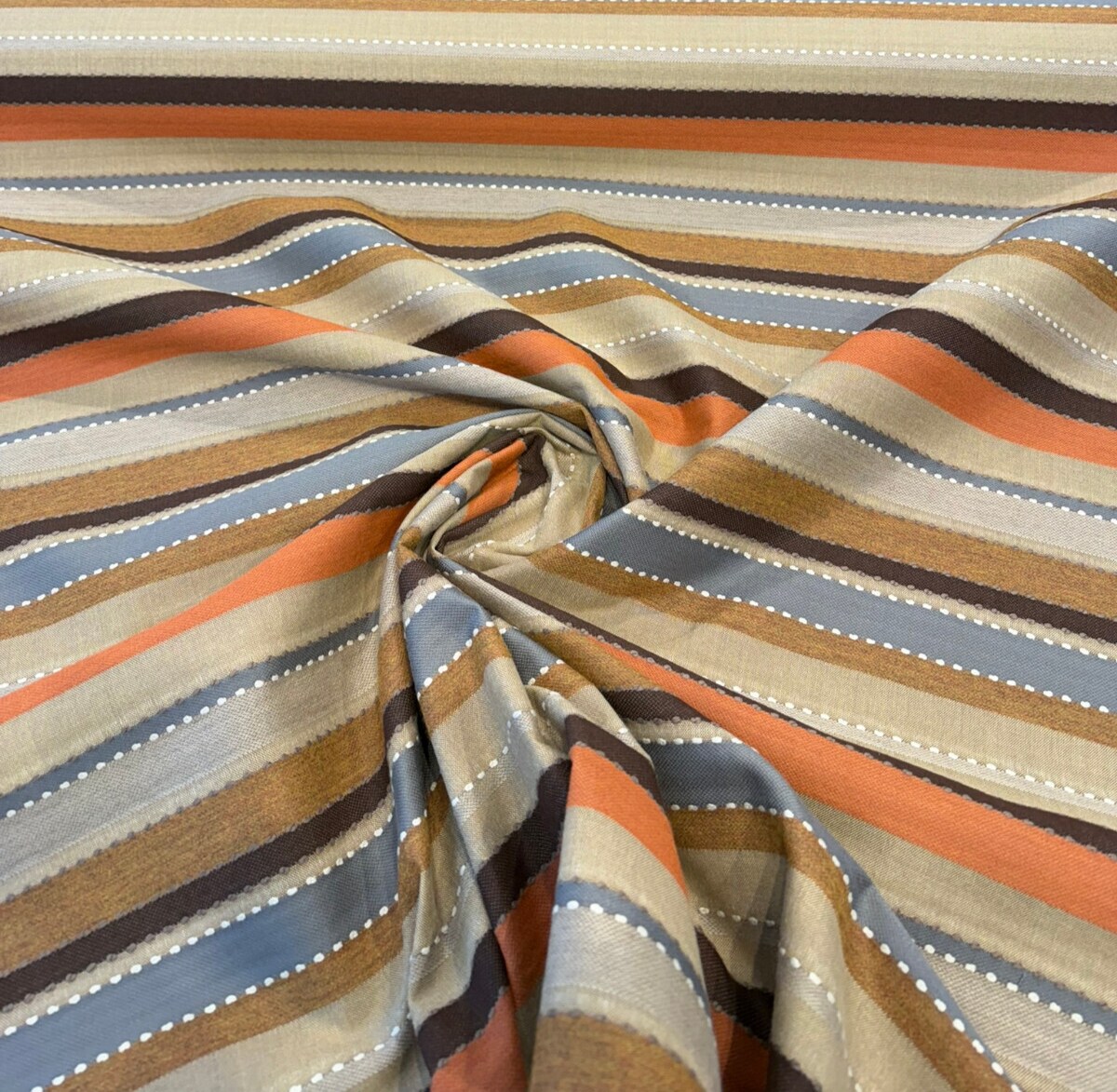 1 Yard Corral Stripe Adobe Outdoor Performance Upholstery Fabric 54 Inch Width