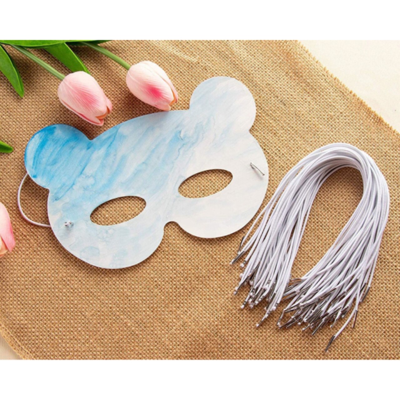 White Elastic Mask Strings 9