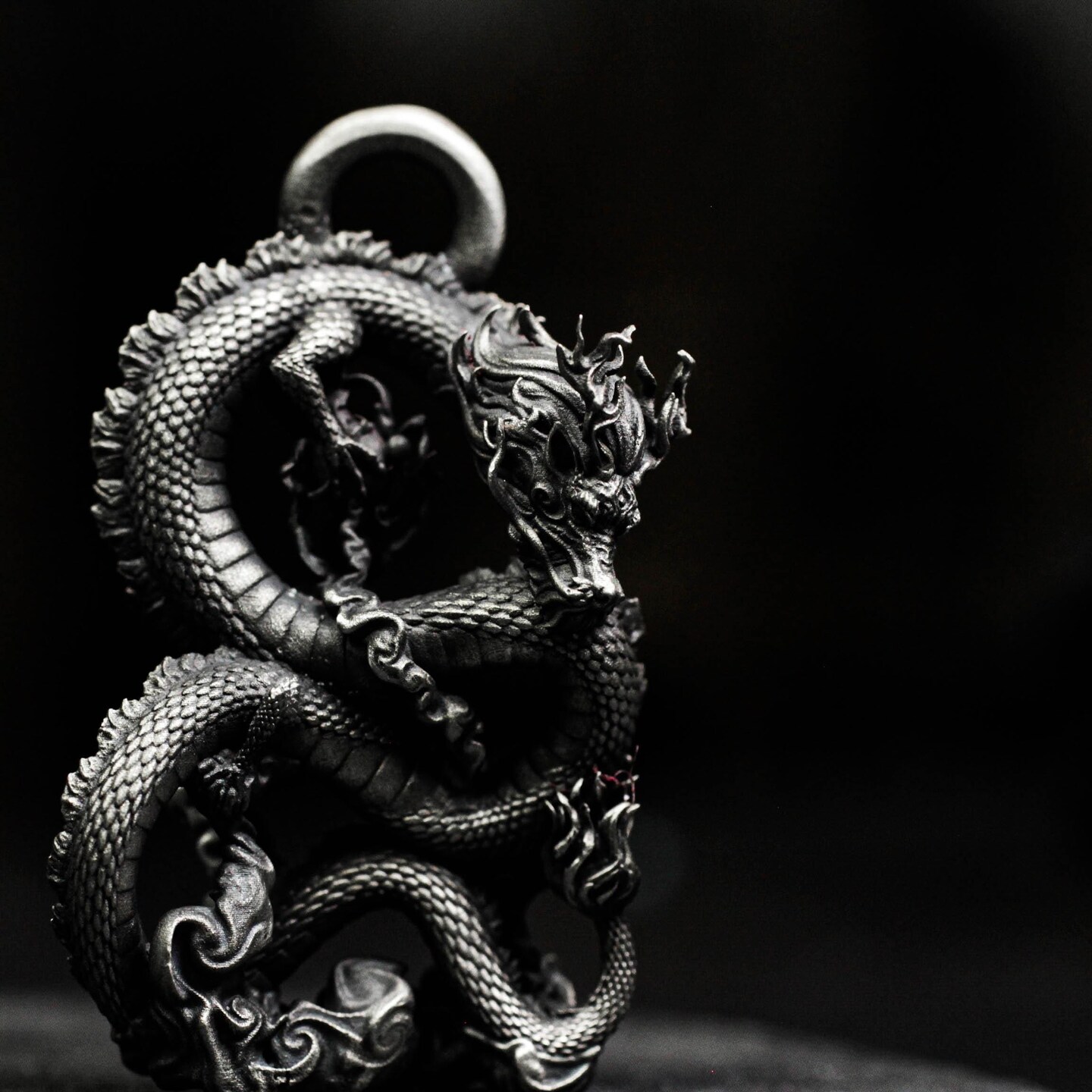 silver925 oriental dragonマネークリップ Chinese Dragon Pendant - Handmade 925 Silver Oriental Dragon