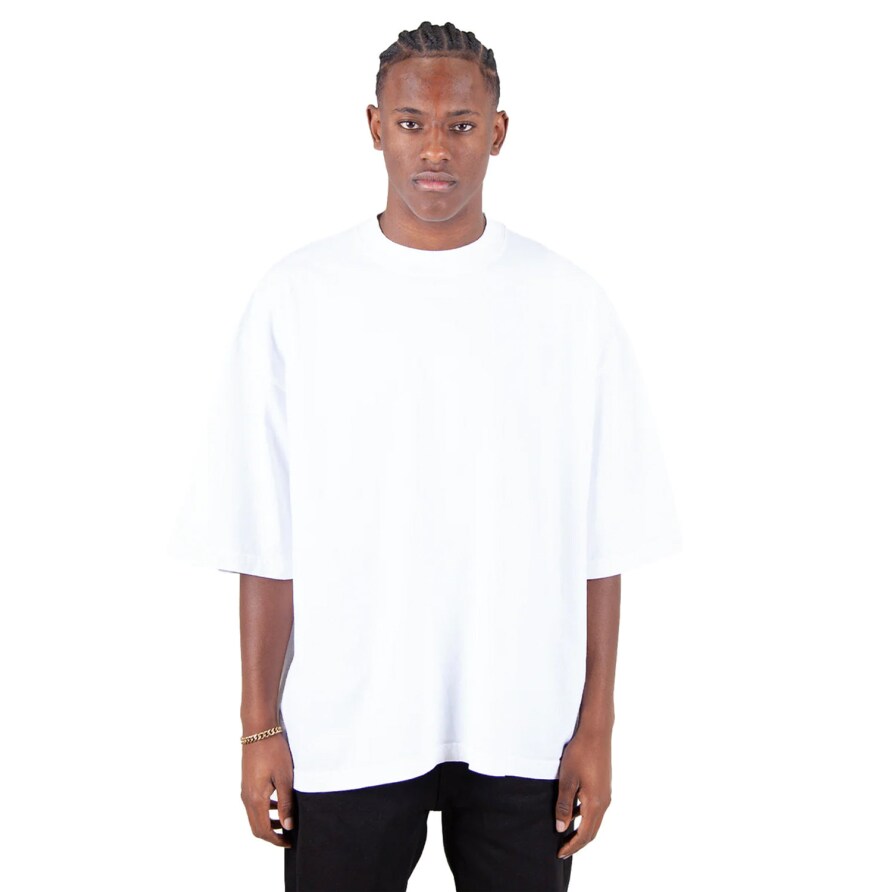 Adult Garment-Dyed Drop-Shoulder T-Shirt, Color: WHITE, Size: M