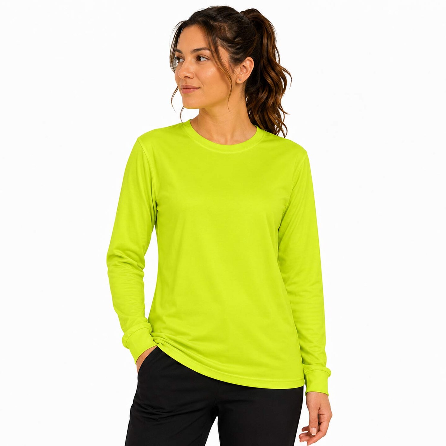 Safety Green Construction Long Sleeve T-Shirts Free Shipping