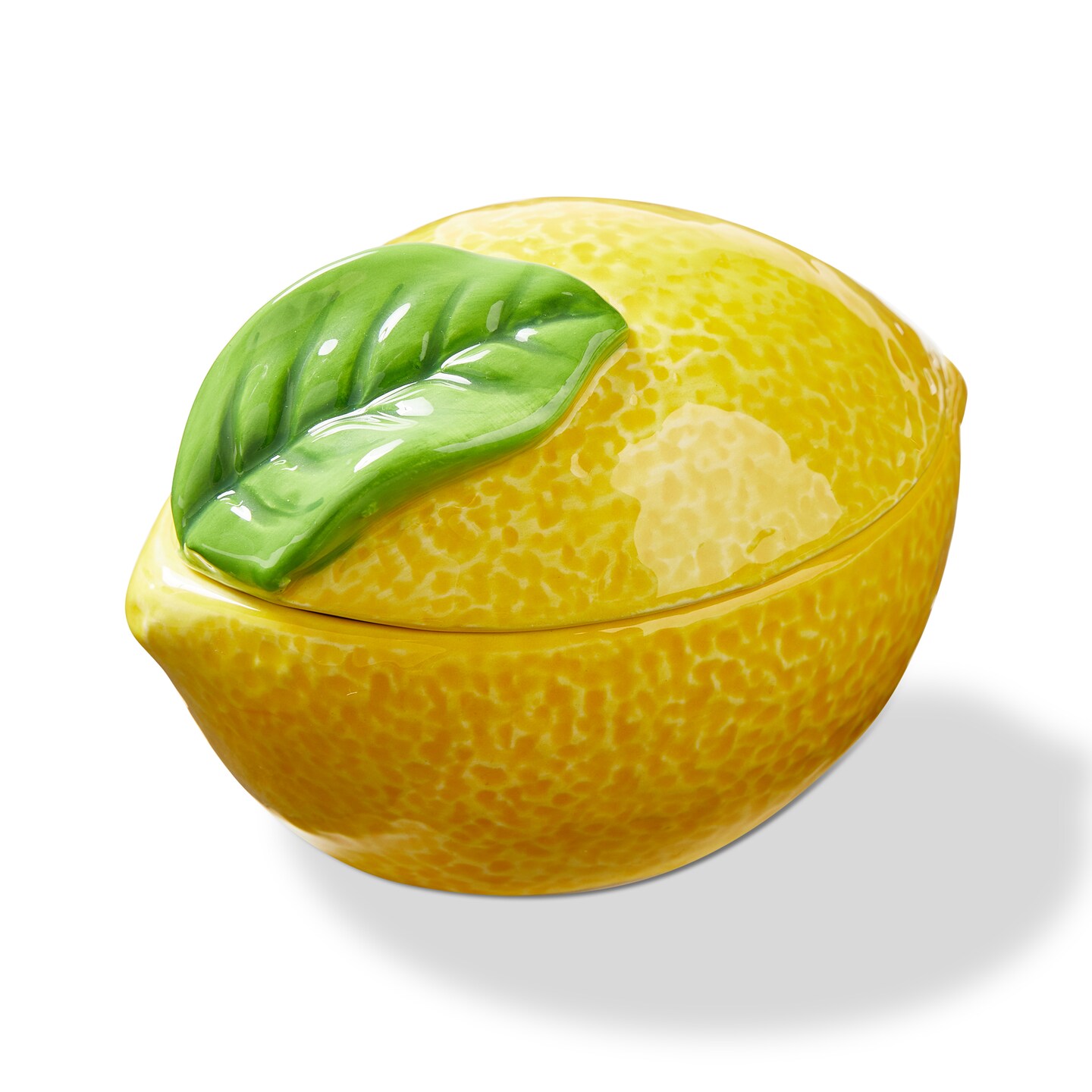 Lemon Trinket Dish - Decorative Yellow Tray for Everyday Use, 4" L x 3" W x 2.75" H, Easy to Clean