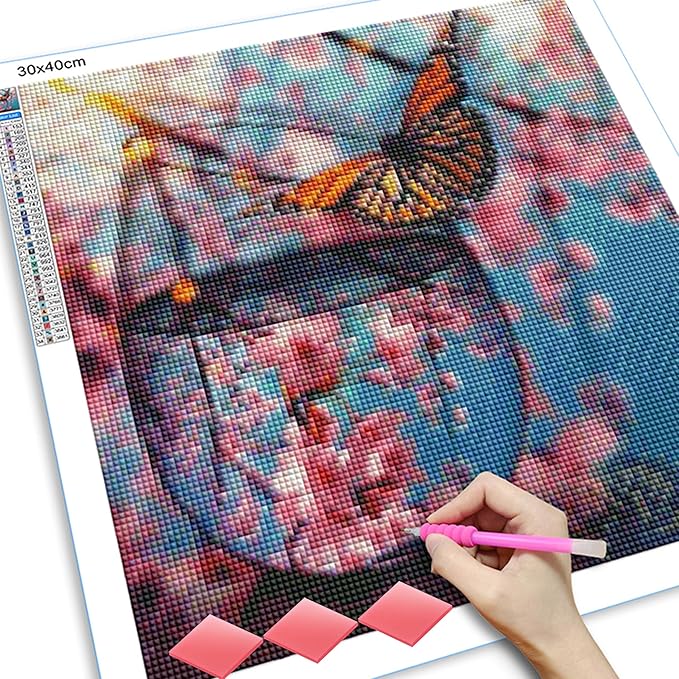 80 PCS Diamond Painting Glue Clay Set – Colorful Wax Clay for Diamond Art Tools – DIY Diamond Painting Accessories with Storage Box for Embroidery, Mosaic & Craft Projects