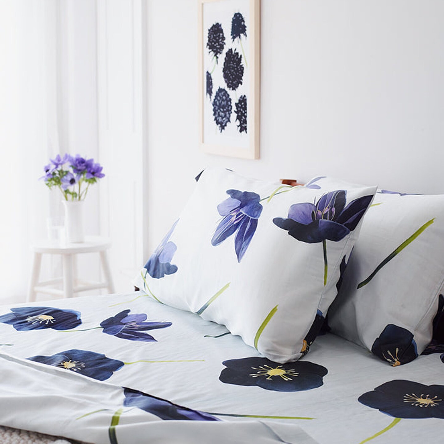 Edge Collections - 90" x 80" - Elegant Cotton Sateen Bed Sheet Set - 1 Piece