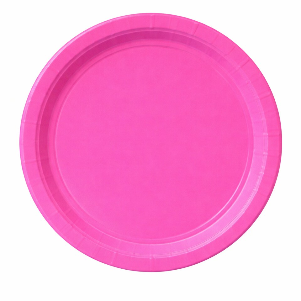 9” Pink Paper Plates | Disposable Party Plates for Crafts, Classrooms & Celebrations