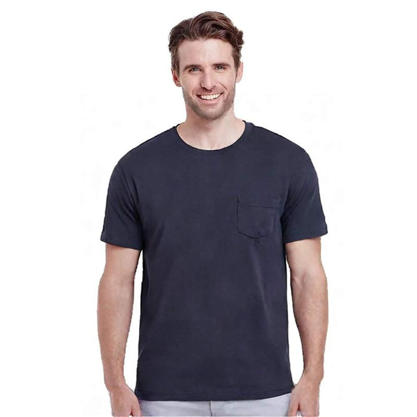 Bayside Unisex Union Made Pocket T-Shirt Free Shipping, Size: Xl