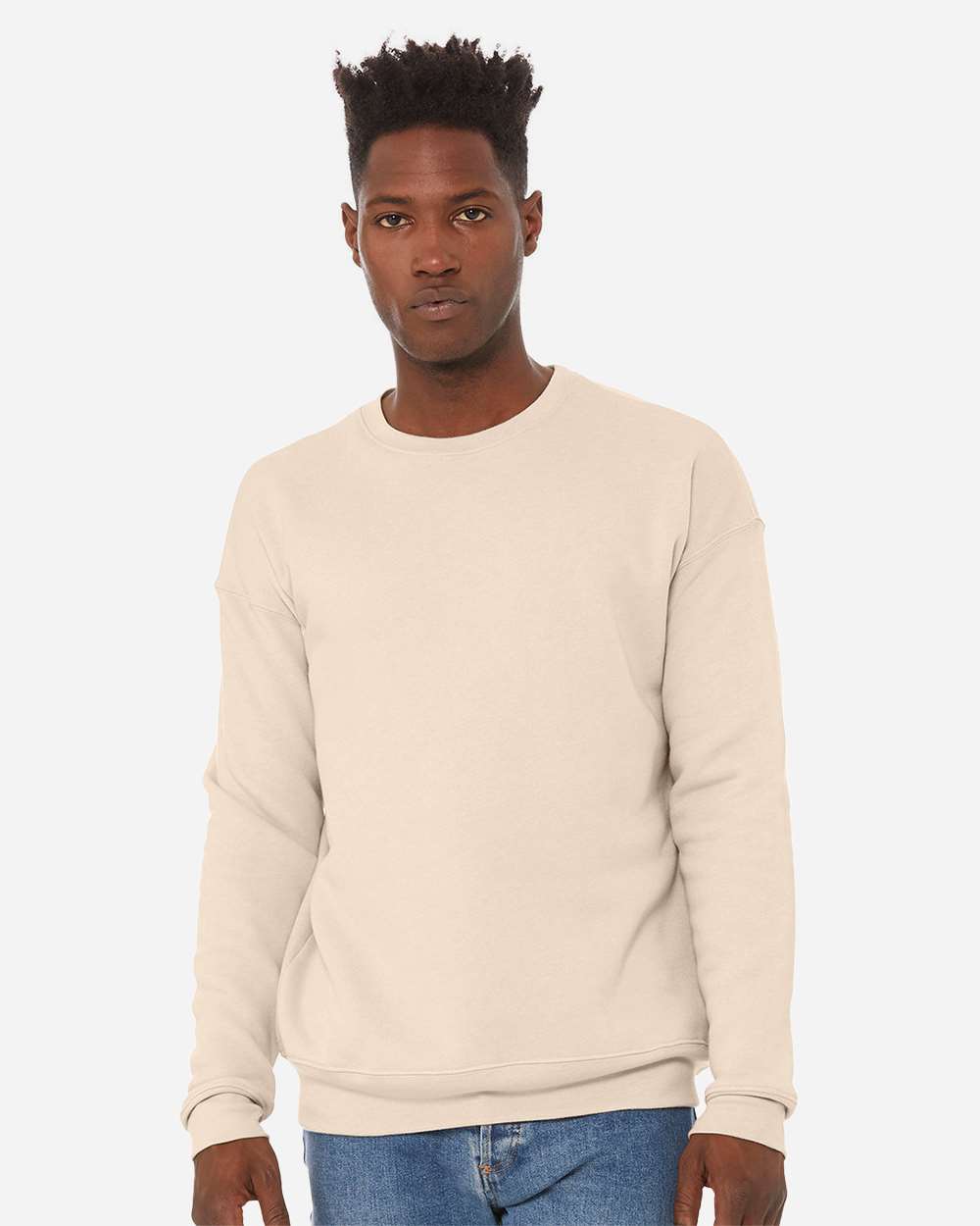 BELLA+CANVAS Sponge Fleece Drop Shoulder Crewneck Sweatshirt for Casual, Streetwear & Layering Wear