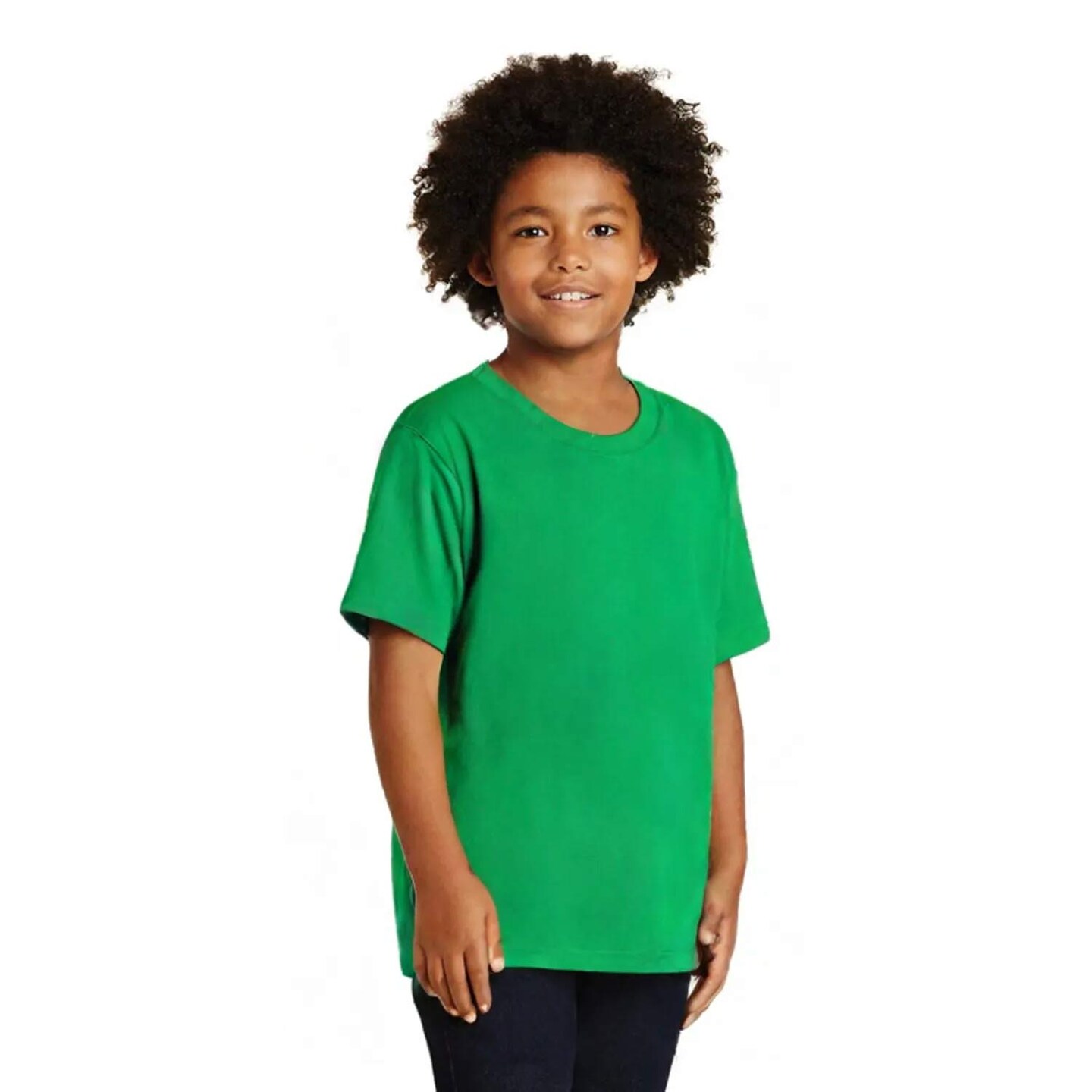 Gildan Heavy Cotton Youth Crew Neck Short Sleeve T-Shirt Kids Basic Tee for Everyday Comfort