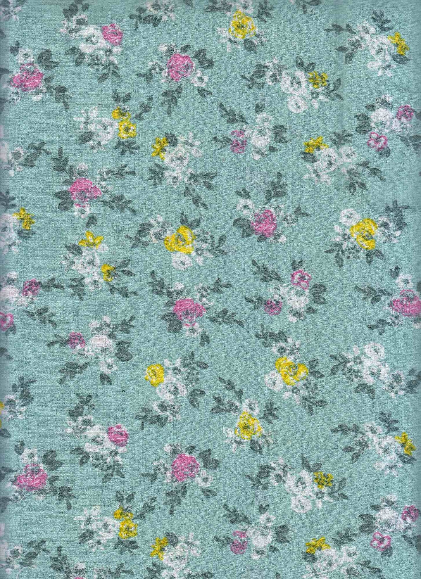1 Yard Linen Look Printed Woven Fabric Durable Floral Design Drapery 58/59" Width