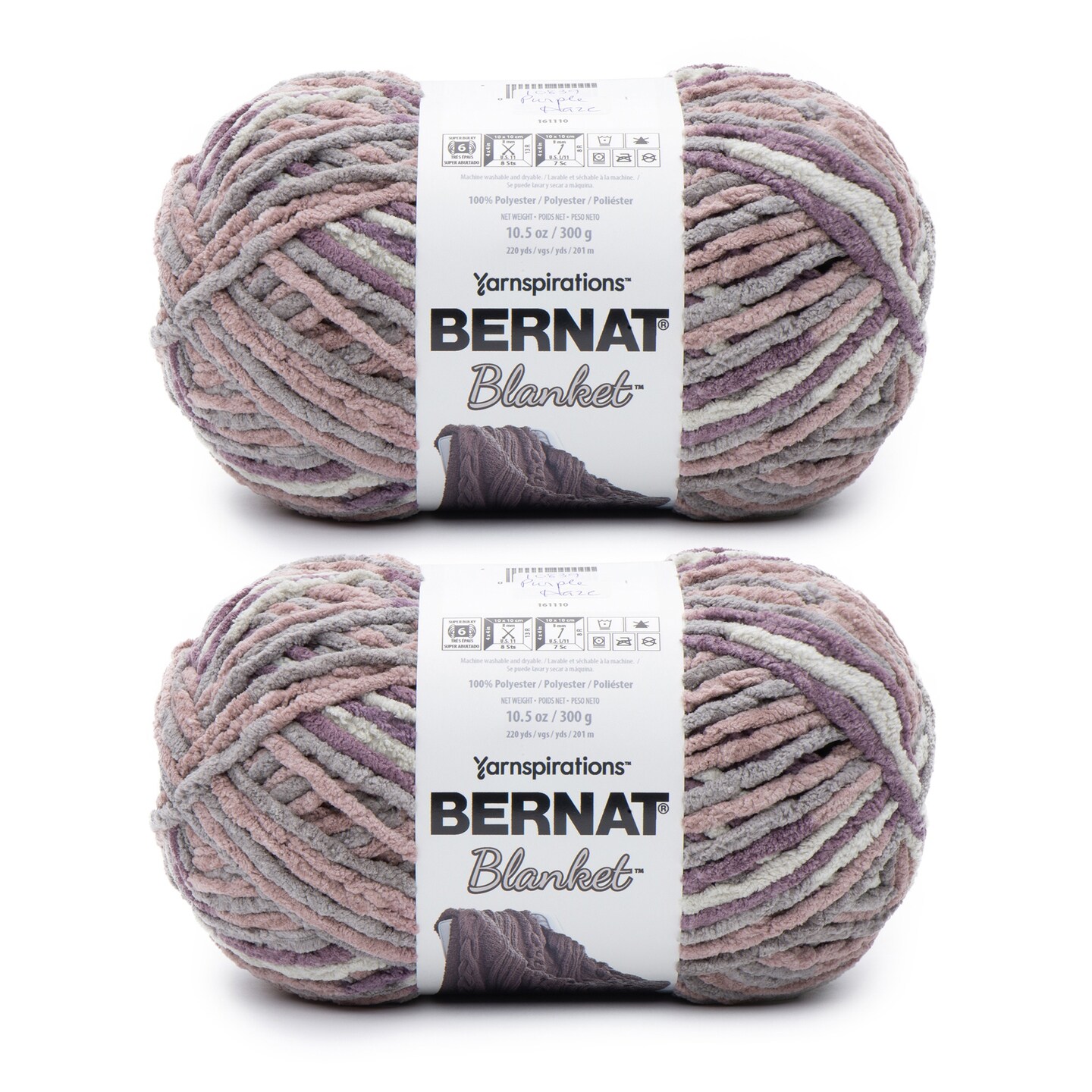 Bernat Blanket Big Ball Yarn 24 Pack-Purple Haze