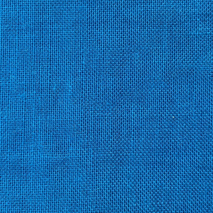 1 Yard Blue Linen Cotton Blend Lightweight Solid Woven Fabric for Apparel 56 Inches Wide