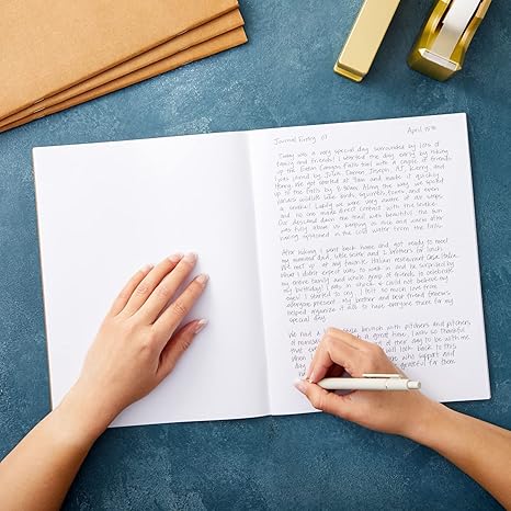 6 Pack Large Bulk Sketchbook Journals (8.5x11 In Journaling Notebooks)