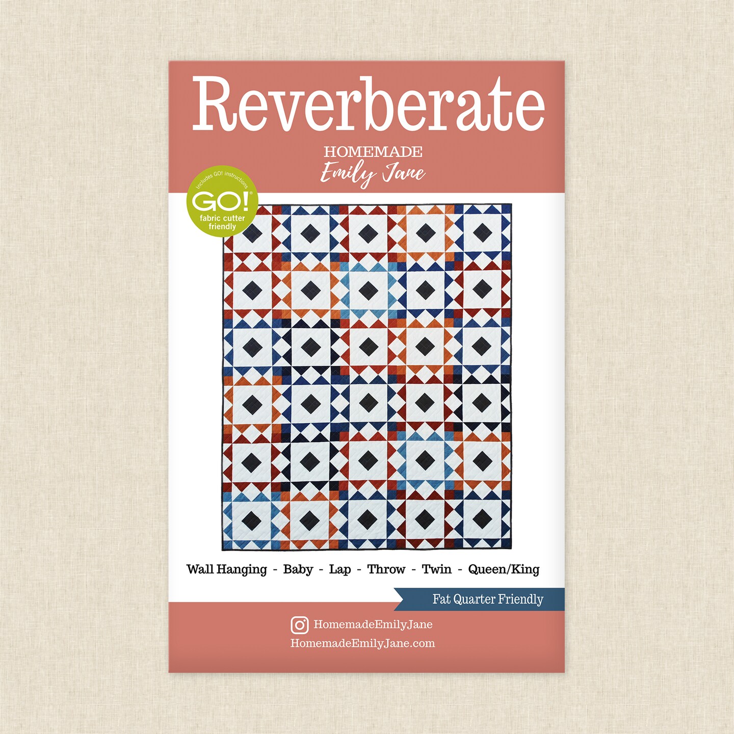Reverberate Quilt (hej 104) | Homemade Emily Jane | Sewing Pattern