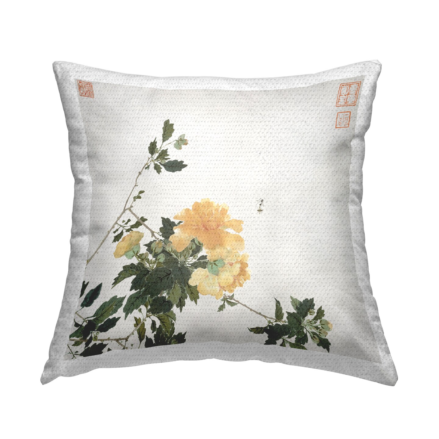 Stupell Industries Classic Ikebana Flowers Outdoor Pillow, 18 x 7 x 18