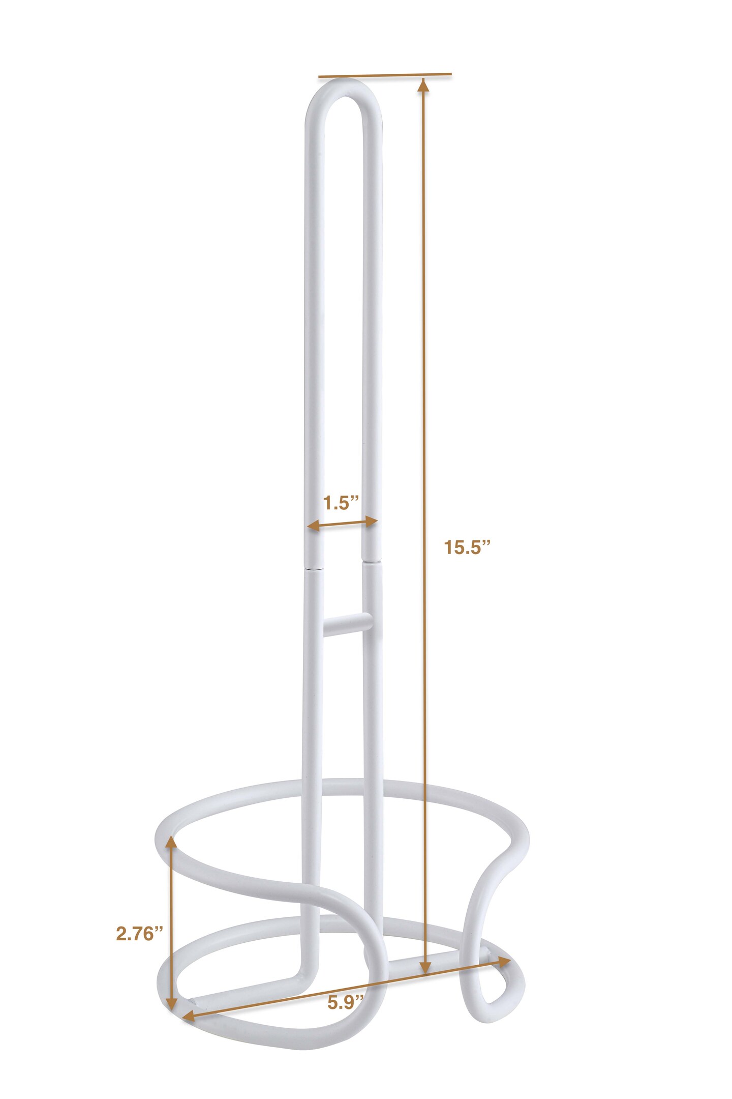 Heavy Gauge Toilet Paper Holder Stand &#x2013; Freestanding Tissue Roll Storage for 3 Rolls