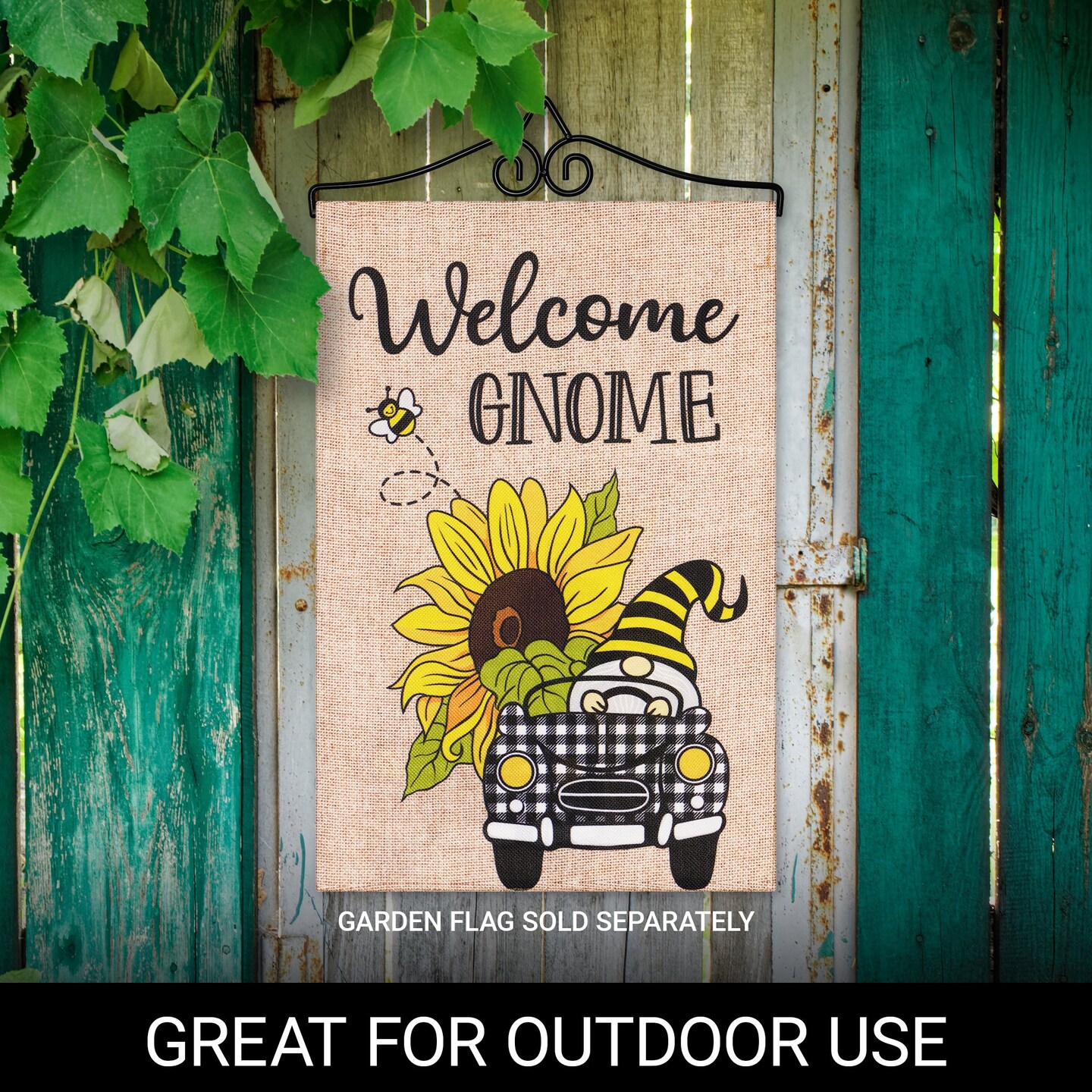 G128 2 Pack: Garden Flag Wall Hanger, Black Wrought Iron Small Flag Hanger, Heavy Duty Garden Flag Holder (Ideal for Flag/Banner with Width Smaller than 13")