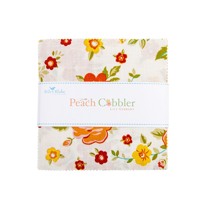 Peach Cobbler 5" Square Pack (Charm Pack / 5" Stacker) by Riley Blake (5-17420-42)