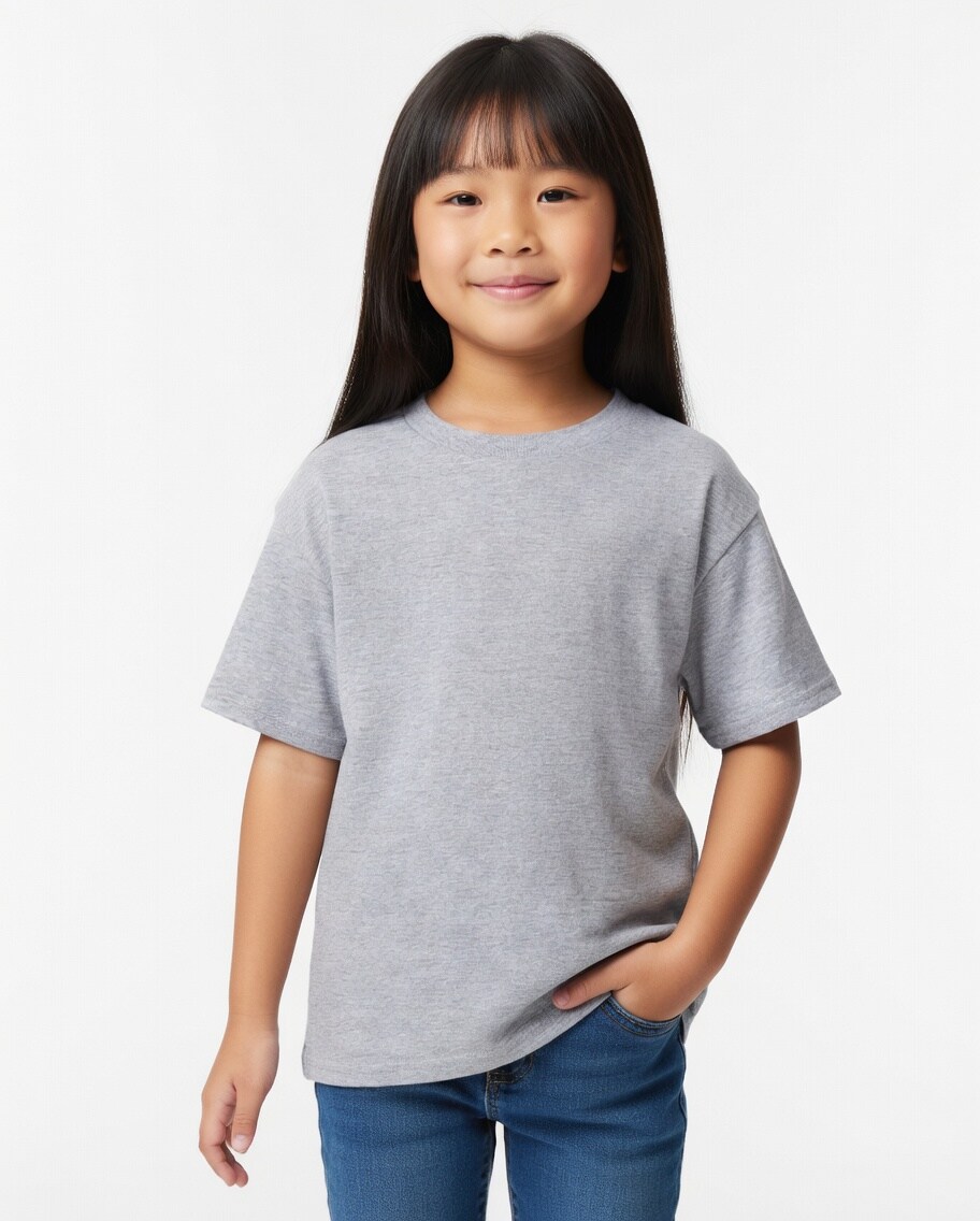 Gildan® Softstyle Youth Midweight Crewneck T-Shirt for School, Sports & Everyday Eco-Friendly Kids Tee